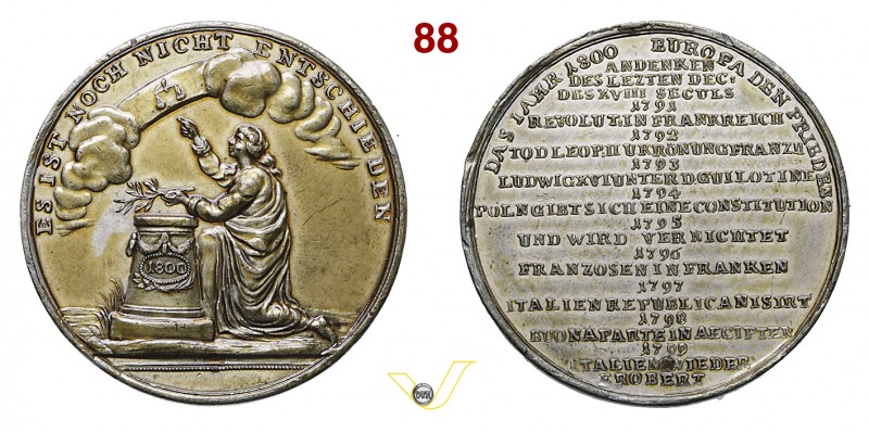 1800 - Speranze di pace Br. 78 / TN 81,12 Opus Robert (?) mm 43 Met. bianco SPL ...