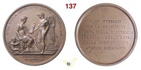 1802 - Chiusura dei Comizi di Lione (costituz. della Rep. Italiana) Br. 189 Opus Manfredini mm 55 Æ FDC