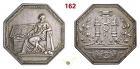 1802 - Agenti Commercio Parigi (R. var. di plinto e cornucopie) Br. 249 BIS - ottagonale Opus Galle mm 34 Ag BB/SPL