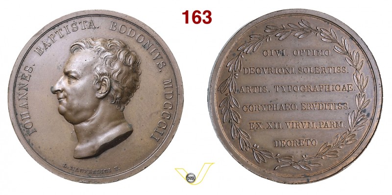 1802 - Il Comune di Parma a G.B. Bodoni (var Ø a 52 mm. invece di 50) Br. 253 (v...