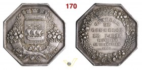 1803 - Camera di Commercio di Parigi (postuma) Br. 262 BIS - ottagonale Opus Desnoyers mm 36 Ag SPL+