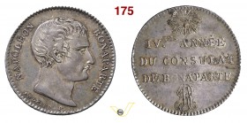 1803 - 4° Anno di Consolato di Bonaparte Br. 273 Opus Knapp mm 24 Ag qSPL