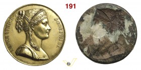 1804 - Giuseppina Imperatrice - repoussé - Br. 304 - repoussé Opus Brenet mm 68 Cu dorato SPL+