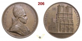 1804 - Visita di Pio VII a Parigi per incoronazione (D.: var. di scritta sotto busto del Papa) Br. 349 BIS (var) Opus Droz mm 40 Æ FDC