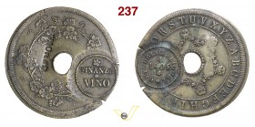 1805 - Repubblica Ligure - Tessera Daziaria sul vino a Genova Br. --- (Br. 428 QUATER) / Essl. 2474.2 / Avign. Pag. 271 / Turr. Vol III, 459 Opus Vass...