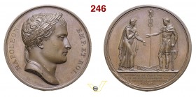 1805 - Incontro di Napoleone e Francesco I ad Urschuetz Br. 452 Opus Andrieu mm 40 Æ qSPL