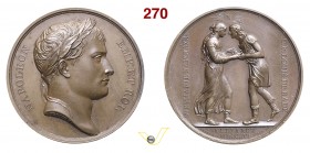 1806 - Matrimonio di Stefania di Beauharnais (figlia adott di N.) col P.pe del Baden Br. 522 Opus Andrieu mm 40 Æ qFDC