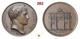 1806 - Arco di Trionfo del "Carousel" Br. 557 BIS (var.; D/ firma di Andrieu + Denon dir. sotto al collo di N.) Opus Andrieu mm 41 Æ SPL