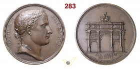 1806 - Arco di Trionfo del "Carousel" Br. 557 QUATER (var.; D/ testa di N. opus Droz con nastro diverso alla corona) Opus Andrieu mm 41 Æ SPL+