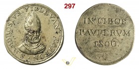 1806 - Tessera del Pane dei Poveri - Capitolo del Duomo - Vigevano Br. --- (Br. 590 BIS) / Turr. 524 / Vandoni Tav. 6, 12 Opus manca mm 27 Ot qSPL