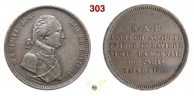 1806 - Visita del Principe Ered. di Baviera alla Zecca Br. 2108 Opus Tiolier mm 28 Æ qSPL