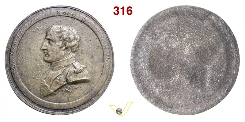 1807 - Visita di Napoleone a Dresda (var. uniface solo D. + Ø 50 anziché 54 mm) ...