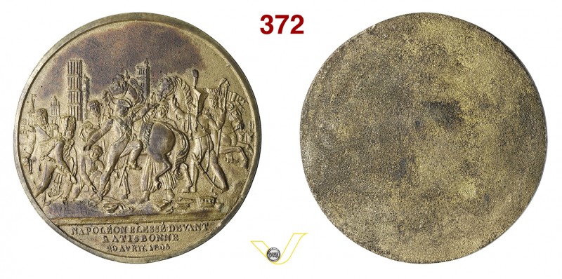 1809 - Napoleone ferito a Ratisbona (var di Ø a 68 mm e non 70 - clichè e non re...