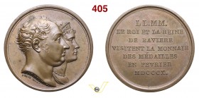 1810 - Visita dei Reali di Baviera alla Zecca di Parigi Br. 939 Opus Andrieu mm 40 Æ FDC