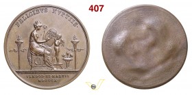 1810 - Matrimonio di N. con M. Luisa d'Austria (prova di conio unifacie del R. di Br. 942) Br. 942 BIS - clichè - Opus Harmisch / Zeichner mm 49 Æ FDC...