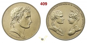 1810 - Matrimonio di N. con M. Luisa d'Austria (D. come 327; R. come il D. 945) - prob postuma Br. 945 BIS - inedita Opus Andrieu / Schmidt mm 35 Æ FD...