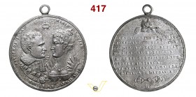 1810 - Matrimonio di N. con M. Luisa d'Austria (anello port coevo) Br. 965 Opus manca mm 40 Sn SPL