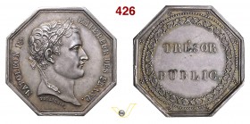 1810 - Tesoro Pubblico Br. 989 - ottogonale Opus Tiolier mm 34 Ag qFDC