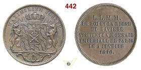 1810 - Visita Sovrani di Baviera alla Zecca di Parigi Br. 2112 Opus Tiolier mm 28 Æ qSPL