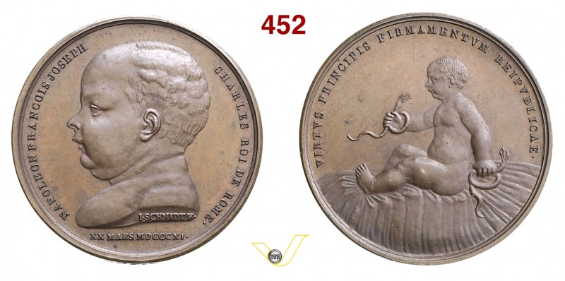 1811 - Nascita Re di Roma Br. 1108 - postuma Opus Schmidt mm 41 Æ FDC (• Sul tag...