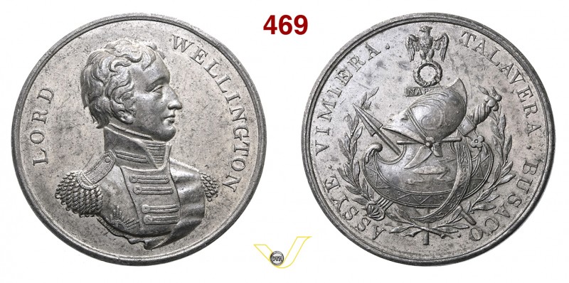 1812 - Vittorie di Wellington in India e Spagna (var. di Ø a 47 e non 48 mm.) Br...