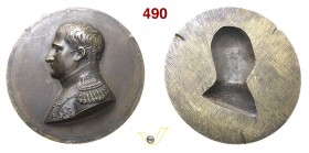 1813 - L'Imperatore Napoleone (var. di Ø a 76 e non 72 mm) Br. 1300 var. / Jul 2476 - clichè Opus manca mm 76 Fe SPL+