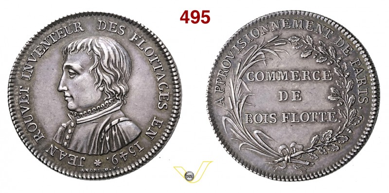 1813 - Commercio del legno galleggiante Br. 1314 Opus Droz mm 30 Ag qFDC