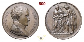 1814 - Partenza di Napoleone da St. Cloud (D. come Br. 1341 e non 1229) Br. 1333 BIS (var) Opus Depaulis / Brenet mm 40 Æ FDC