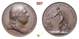 1814 - Sbarco di Luigi XVIII a C alais Br. 1406 Opus Andrieu / Brenet mm 41 Æ qFDC