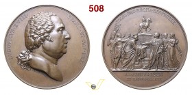 1814 - Primo rientro di Luigi XVIII a Parigi Br. 1409 Opus Galle mm 68 Æ FDC
