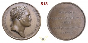 1814 - Lo Zar Alessandro visita la Zecca di Parigi Br. 1461 Opus Andrieu mm 41 Æ qSPL
