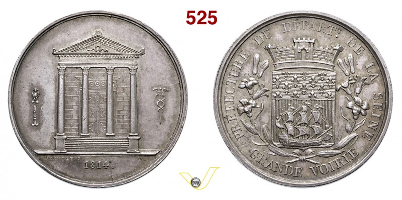 1814 - Gran manutenzione delle strade di Parigi (var. del R. [stemma di Parigi])...