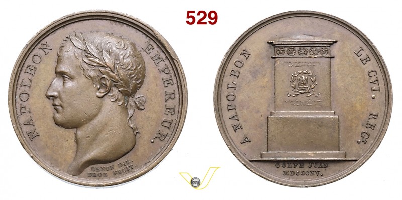 1815 - Sbarco nel Golfo di S. Juan Br. 1590 Opus Droz mm 27 Æ SPL