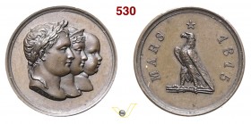 1815 - Marcia di N. su Parigi Br. 1593 Opus Andrieu mm 16 Æ qFDC