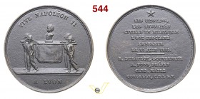 1815 - Proclamazione di Napoleone II a Lione Br. 1668 Opus manca mm 44 Æ fuso SPL+