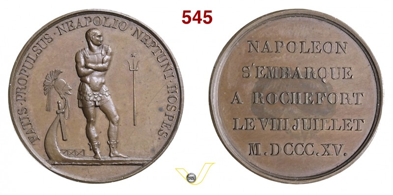 1815 - N. si imbarca a Rochfort per S. Elena Br. 1678 Opus Durand mm 27 Æ FDC
