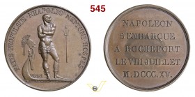 1815 - N. si imbarca a Rochfort per S. Elena Br. 1678 Opus Durand mm 27 Æ FDC