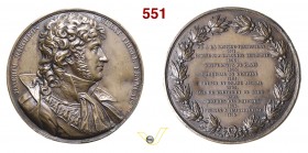 1815 - Morte di Murat (medaglia di 2 repoussé con anima in AE) Br. 1707 var Opus Caqué mm 48 Æ qSPL