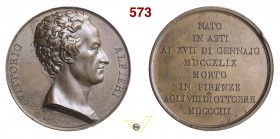 1820 - Vittorio Alfieri Br. 1833 TER Opus Donadio mm 40 Æ SPL+
