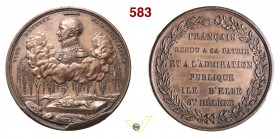 1821 - Al Generale Bertrand Br. --- (Br. 1858 TER) / Jul. 3737 Opus Sambard mm 41 Cu qSPL (• Pulita)