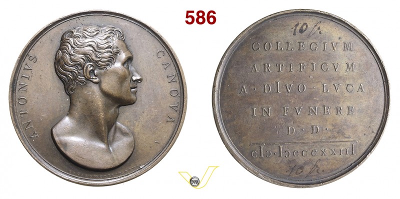 1823 - Onoranze funebri ad Antonio Canova dell'Accad. di S. Luca in Roma Br. ---...