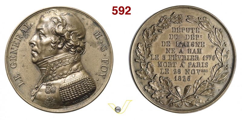 1825 - Morte del Generale Foy Br. --- (Br. 1879 BIS) - ined. Opus Pingret mm 40 ...