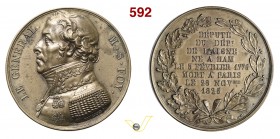 1825 - Morte del Generale Foy Br. --- (Br. 1879 BIS) - ined. Opus Pingret mm 40 Æ SPL