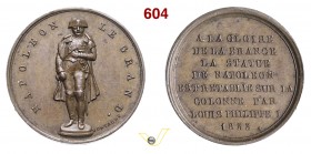 1833 - Statua di N. sulla Colonna Vendome Br. 1907 Opus Montagny mm 23 Æ SPL