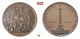 1840 - Ai Combattenti del 1789 e 1830 Br. 1989 BIS (ined) Opus Montagny mm 25 Æ SPL