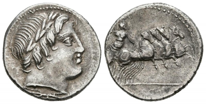 ACUÑACIONES ANONIMAS. Denario. (Ar. 3,77g/19mm). 86 a.C. Roma. (FFC 85; Crawford...