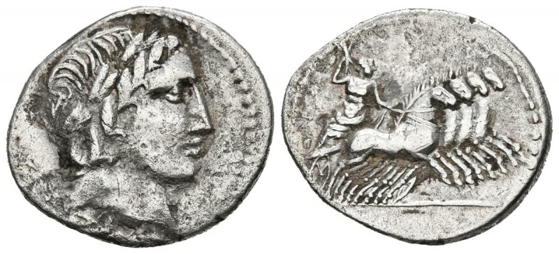 ACUÑACIONES ANONIMAS. Denario. (Ar. 3,66g/20mm). 86 a.C. Roma. (FFC 85; Crawford...