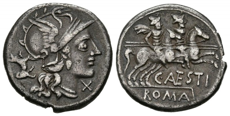GENS ANTESTIA. Denario. (Ar. 3,84g/18mm). 146 a.C. Roma. (FFC 145; Crawford 219/...