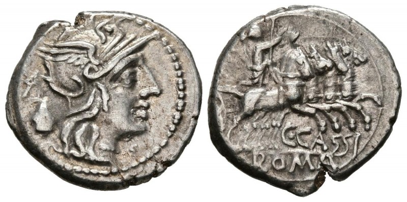 GENS CASSIA. Denario. (Ar. 3,89g/18mm). 126 a.C. Roma. (FFC 554; Crawford 226/1)...