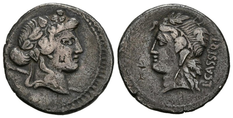 GENS CASSIA. Denario. (Ar. 3,40g/19mm). 78 a.C. Roma. (FFC 556; Crawford 
386/1...